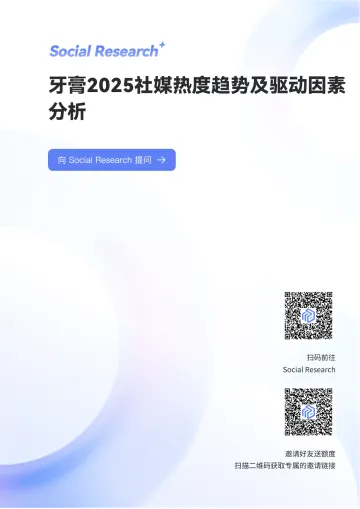 牙膏2025社媒热度趋势及驱动因素分析-数说故事 听光Vic