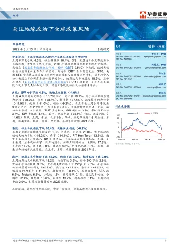 电子行业专题研究:关注地缘政治下全球政策风险-20220313-华泰证券-17页