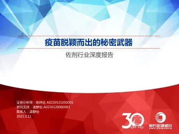 佐剂行业深度报告:疫苗脱颖而出的秘密武器-20220311-申万宏源-50页