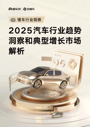 2025汽车行业趋势洞察和典型增长市场解析-懂车帝 听光Vic