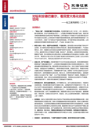 化工系列研究(二十):对标利安德巴塞尔,看民营大炼化估值空间-东海证券 听光Vic.pdf