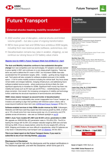 HSBC-全球汽车行业-未来交通:外部冲击掩盖了流动性革命-2022.3.22-52页