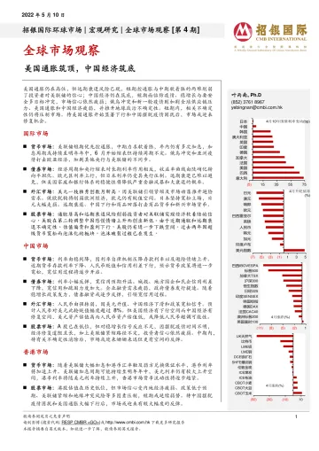全球市场观察:美国通胀筑顶,中国经济筑底-20220510-招银国际-32页
