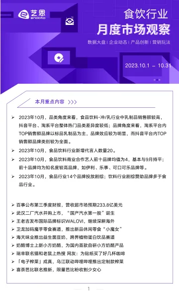 食饮行业月度市场观察2023-WN11