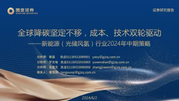 新能源(光储风氢)行业2024中期策略:降碳坚定不移,成本、技术双轮驱动-国金证券 听光Vic.pdf