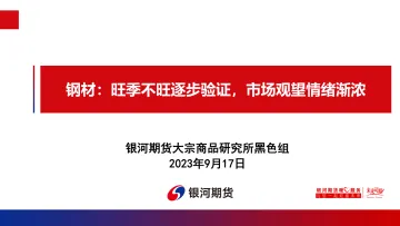 钢材:旺季不旺逐步验证,市场观望情绪渐浓-20230917-银河期货-30页