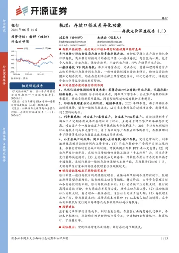存款定价深度报告(三):梳理:存款口径及差异化功能-开源证券听光Vic