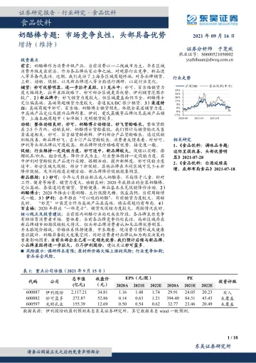 食品饮料行业奶酪棒专题:市场竞争良性,头部具备优势-20210916-东吴证券-18页