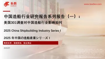 中国造船行业研究报告系列报告(一):美国301调查对中国造船行业影响如何-头豹研究院 听光Vic