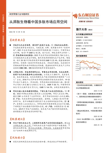 商贸零售行业专题研究:从湃肽生物看中国多肽市场应用空间-东方财富证券 听光Vic