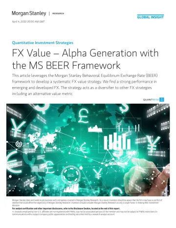 摩根士丹利-全球投资策略-外汇价值:摩根士丹利行为均衡汇率框架下的阿尔法生成-2022.4.4-40页