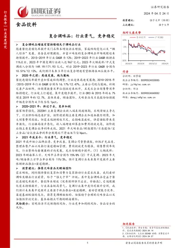 复合调味品:行业景气,竞争稳定-国联证券 听光Vic
