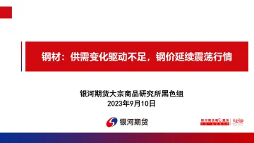 钢材：供需变化驱动不足，钢价延续震荡行情-20230910-银河期货-30页