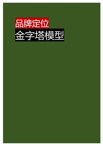 品牌定位金字塔模型