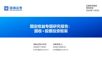 固定收益专题研究报告：固收+股票投资框架-20231102-国海证券-52页