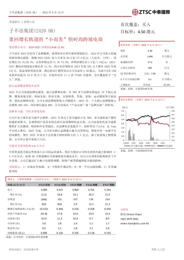 中泰国际-子不语集团-2420.HK-重回增长轨道的“小而美”快时尚跨境电商 听光Vic