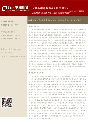 全球波动率数据及外汇综合报告-20231020-方正中期期货-18页