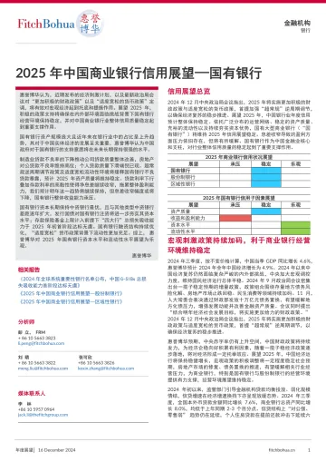 2025年中国商业银行信用展望_国有银行-7页_1