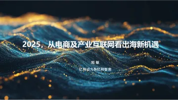 2025,从电商及产业互联网看出海新机遇-亿邦智库