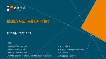 锌二季报:能源之殇后,何以再平衡?-20220321-天风期货-34页