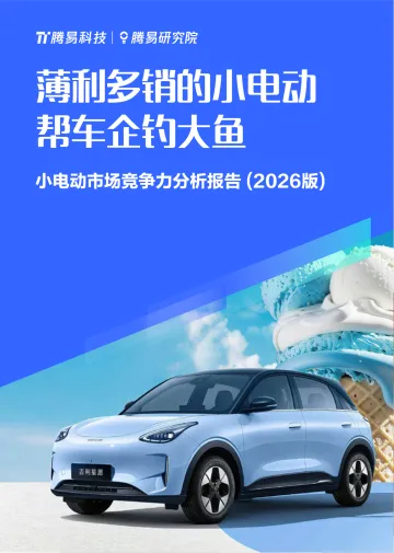 小电动市场竞争力分析报告 （2026版）：薄利多销的小电动帮车企钓大鱼-腾易研究院 听光Vic