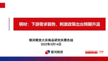 钢材:下游需求弱势,刺激政策出台预期升温-20220314-银河期货-35页