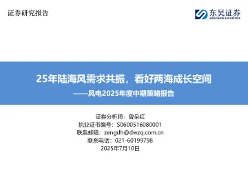 风电2025年度中期策略报告:25年陆海风需求共振,看好两海成长空间-东吴证券 听光Vic_1