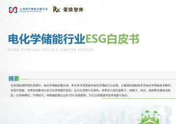 电化学储能行业ESG白皮书-荣续ESG智库研究中心 听光Vic