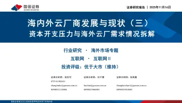 海内外云厂商发展与现状(三):资本开支压力与海外云厂需求情况拆解-国信证券 听光Vic