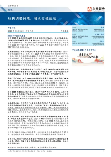 宏观年度策略:结构调整持续,增长行稳致远-20231105-华泰证券-29页