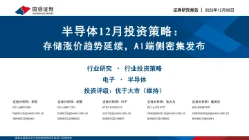 半导体12月投资策略：存储涨价趋势延续，AI端侧密集发布-国信证券 听光Vic_1