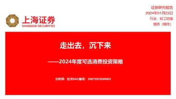 轻工纺服2024年度可选消费投资策略:走出去,沉下来-上海证券 听光Vic_1