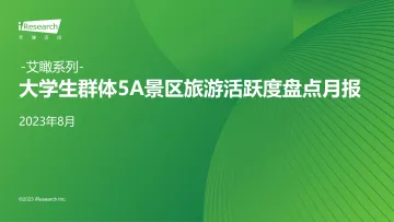 艾瑞咨询-大学生群体5A景区旅游活跃度盘点月报 2023年8月-2023.10-17页-WN10