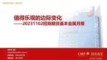 基本金属月报:值得乐观的边际变化-20231102-招商期货-53页