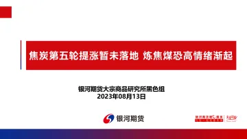 焦炭第五轮提涨暂未落地,炼焦煤恐高情绪渐起-20230813-银河期货-31页
