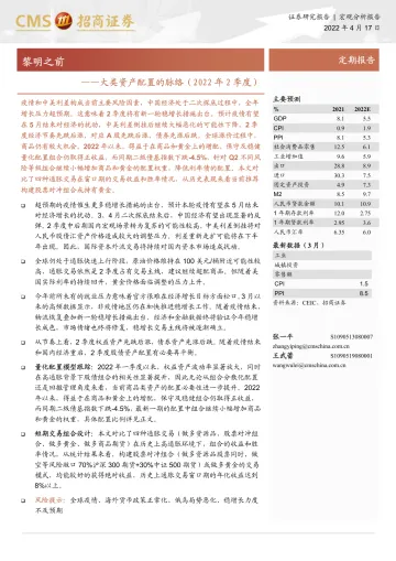 大类资产配置的脉络(2022年2季度):黎明之前-20220417-招商证券-26页