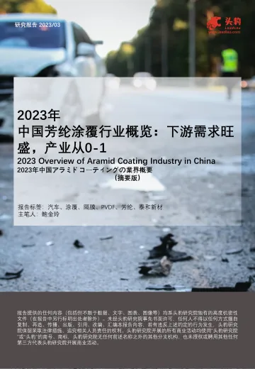 2023年中国芳纶涂覆行业概览:下游需求旺盛,产业从0-1(摘要版)-14页-WN10