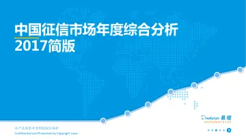 中国征信市场年度综合分析2017简版