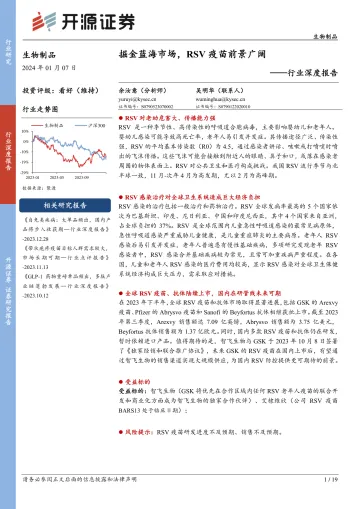 生物制品行业深度报告:掘金蓝海市场,RSV疫苗前景广阔-开源证券 听光Vic_1
