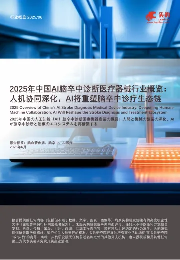 2025年中国AI脑卒中诊断医疗器械行业概览:人机协同深化,AI将重塑脑卒中诊疗生态链-头豹研究院 听光Vic