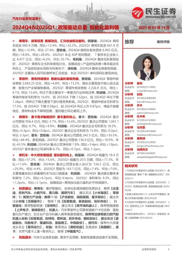 汽车行业系列深度十-2024Q4&2025Q1-政策驱动总量 智能化盈利领 听光vic_1