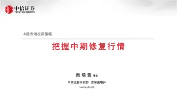 A股市场投资策略:把握中期修复行情-20220413-中信证券-33页