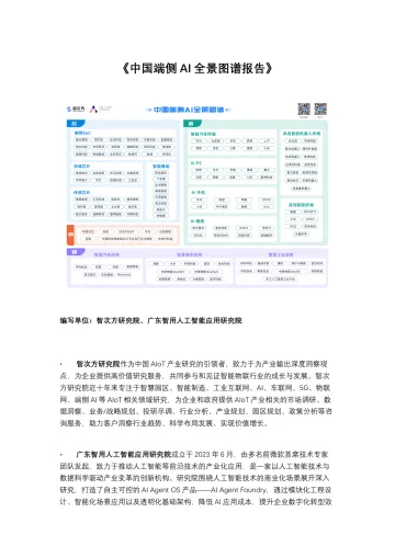 2025年中国端侧AI全景图谱报告 听光Vic