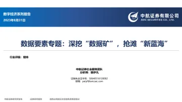 数据要素行业专题：深挖“数据矿”，抢滩“新蓝海”-20230831-中航证券-42页
