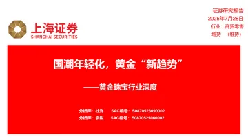 黄金珠宝行业深度:国潮年轻化,黄金“新趋势”-上海证券 听光Vic