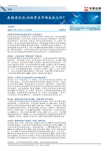 策略专题研究:A股进化论,活跃资本市场成效几何?-20231031-华泰证券-30页