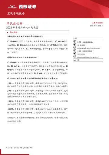 2022年中观产业链中期展望:寻找最优解-20220430-西部证券-20页