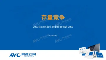 【家电报告】2023年Q3厨房小家电总结报告-17页