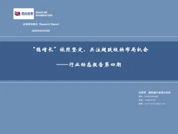 建筑建材行业动态第四期:“稳增长”依然坚定,关注超跌板块布局机会-20220424-信达证券-44页