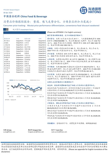 消费品价格跟踪报告:整箱、散飞走势分化,方便食品折扣力度减小-海通国际 听光Vic